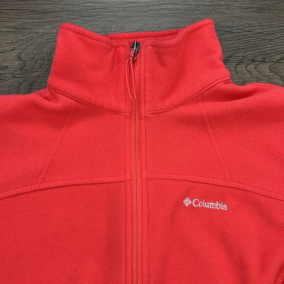 Columbia Fast Trek Women’s Peach Pink Full Zip 3 Pockets Fleece Jacket Size‎ L - Picture 3 of 12